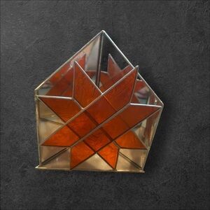 Retro tea light reflective candle holder